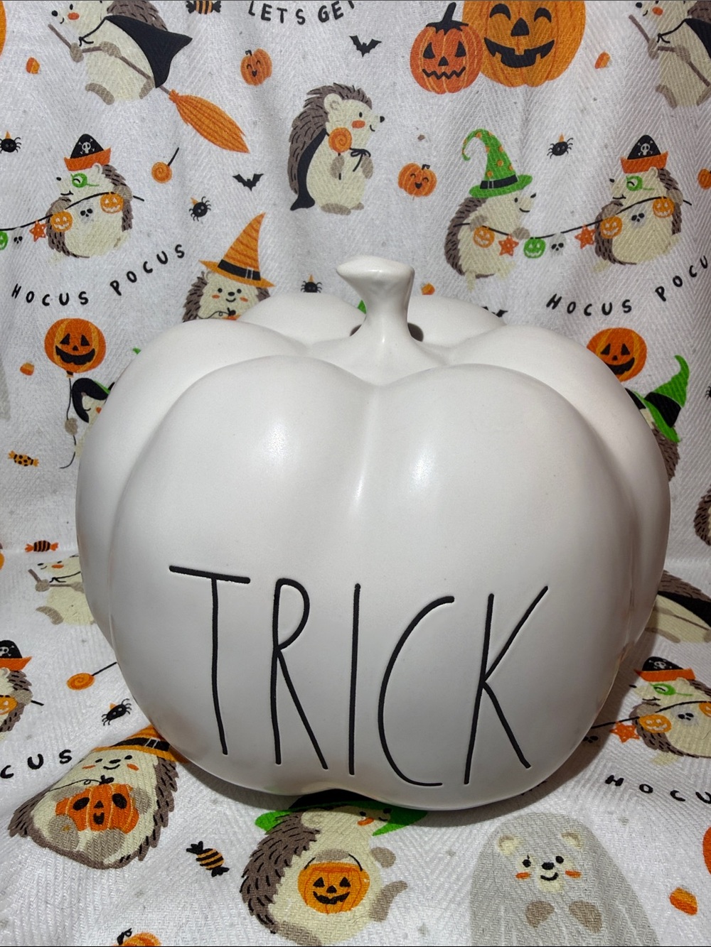Rae Dunn large Trick pumpkin